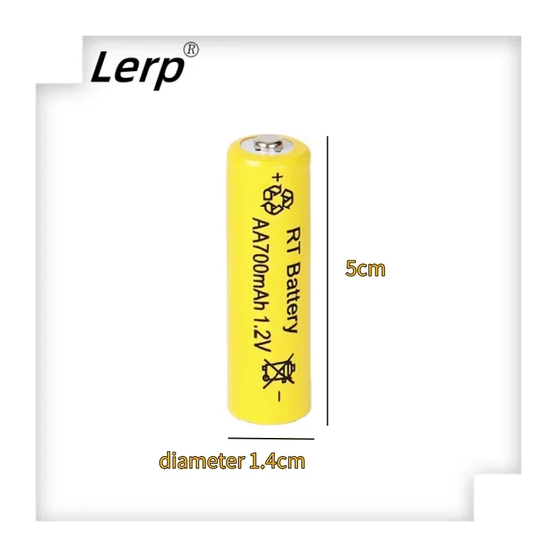 

2025 New! 1.2V 700mAh AA Toy - Only Rechargeable Battery, USB - Powered for Quick Charging