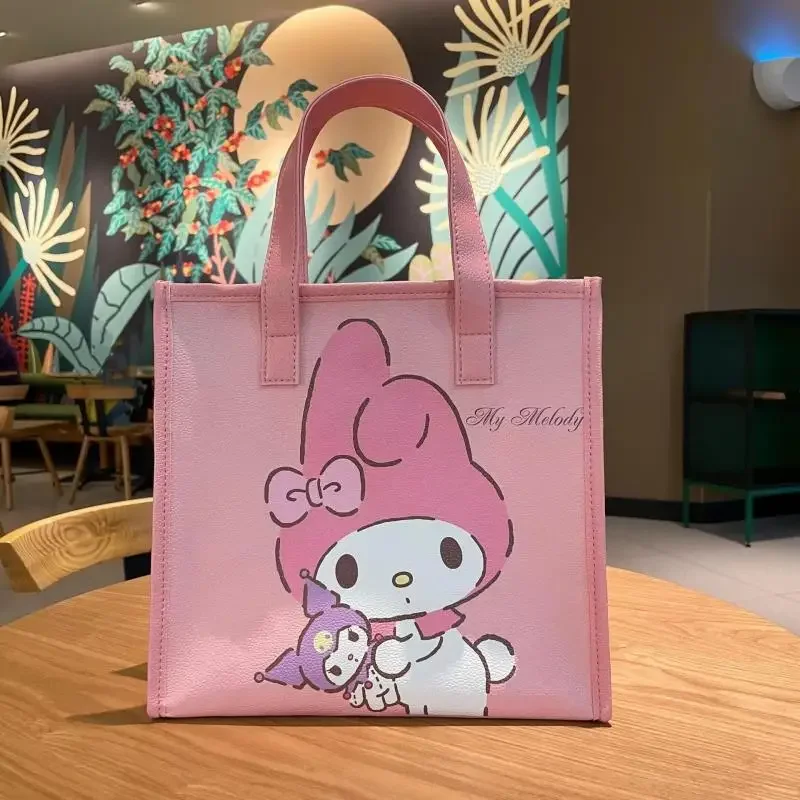 حقيبة مستحضرات التجميل من البولي يوريثان حقيبة كورومي هالو كيتي حقيبة حمل كاواي للفتيات على شكل قلب محمول حقيبة يد ميلودي شخصية أنيمي ميلودي #5