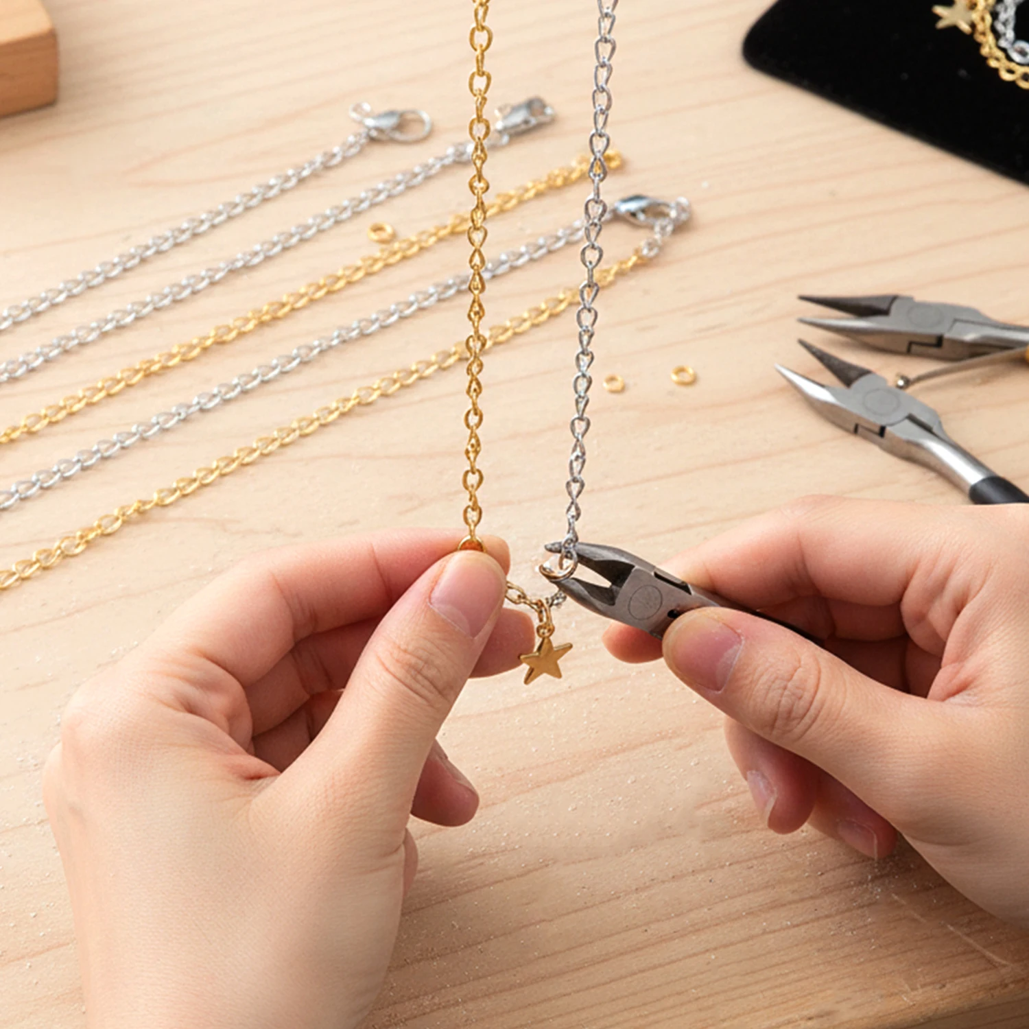 1M Stainless Steel Welded Extension Chain Gold Necklace Bracelet Extender Tail Chains for DIY Jewelry Making Accessories Supplie