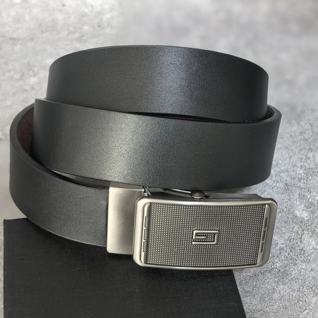 Men's genuine leather roller belt, cowhide toothless smooth buckle without card slot,non perforated ball waist belt, no punching