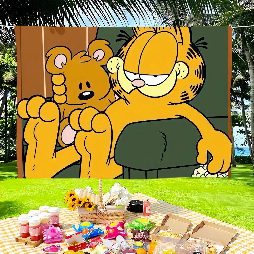 Cartoon funny G-GarfieldS flag Tapestries Outdoor Parties Bedrooms Living Rooms Dorm Rooms Wall Decor Banners Gifts