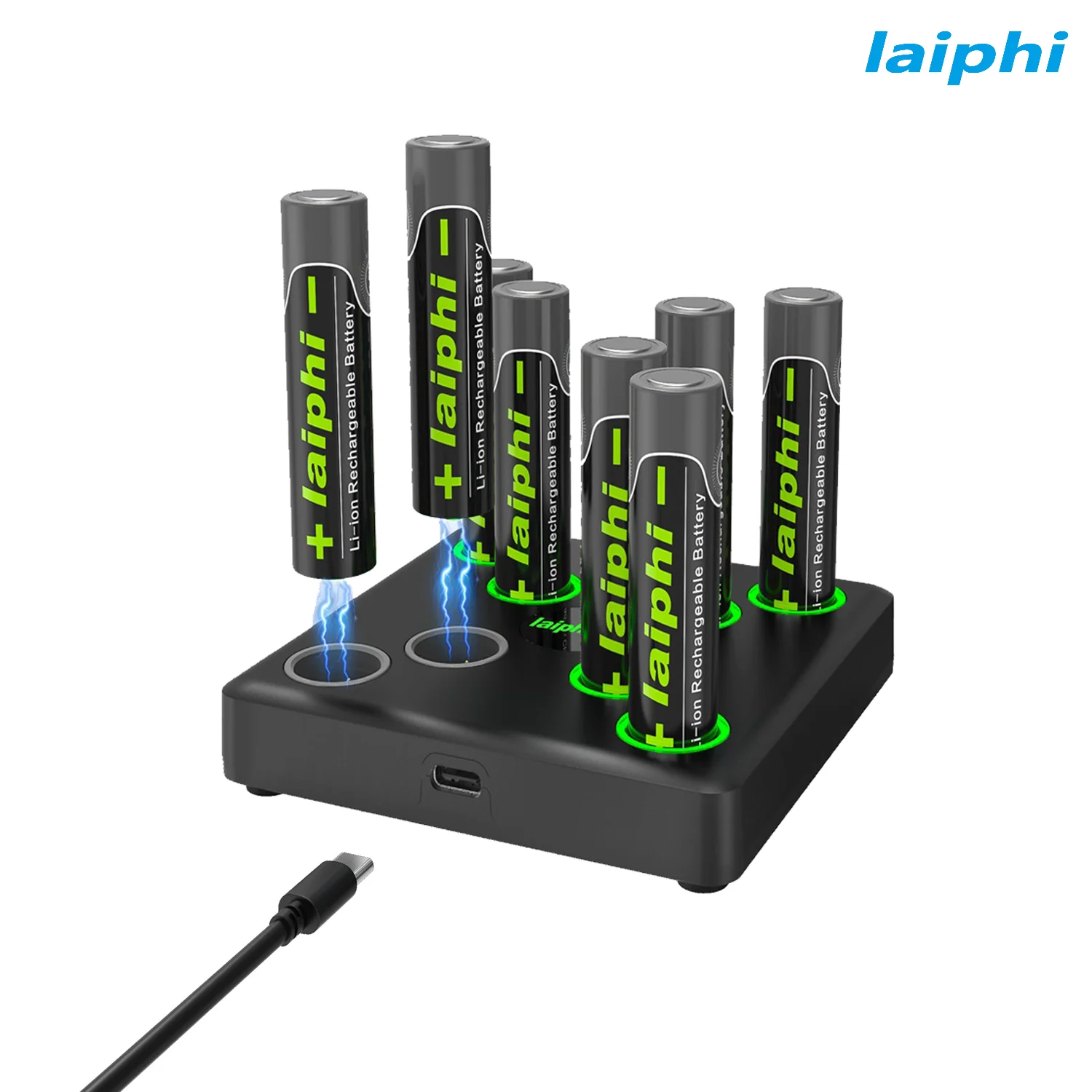 Laiphi 1.5V AA Rechargeable Battery and Charger Max 3.5A Output Current for Hunting Camera Blink Camera Door Lock Factory Outlet