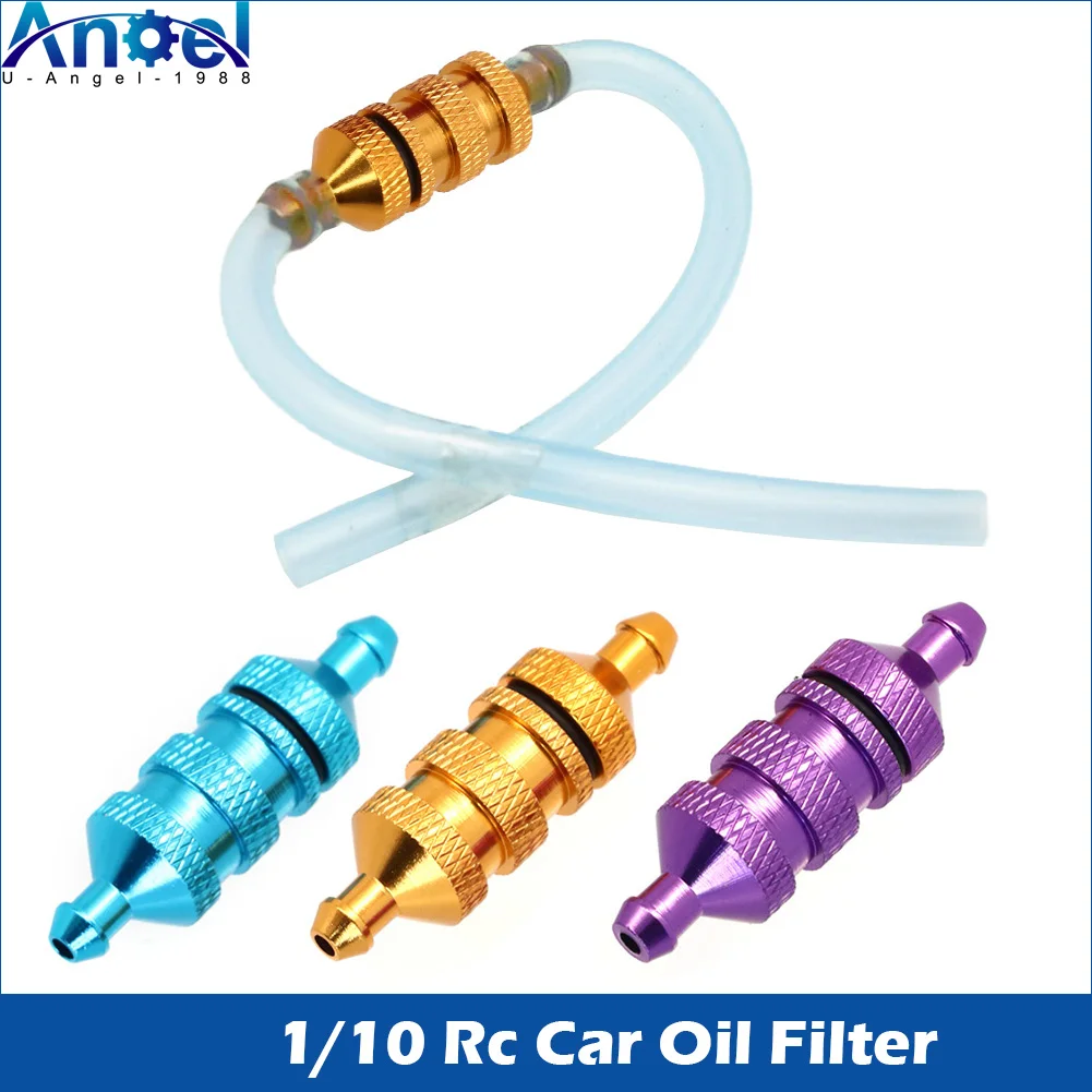 

Uangel Fuel Filter 1/10 Oil Filter RC Aluminum RC Model Car Spare Parts 02156 For HSP Hobo HPi Leihu Henglong Vehicle