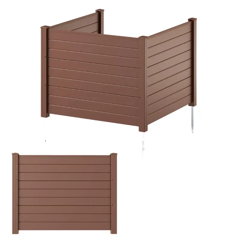 Wholesale High-Traction Eco-Friendly WPC Garden Fence Panels Low Maintenance Half Privacy Customizable Fence Safety Fencing
