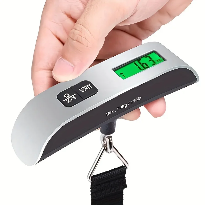 Escala Eletrônica Portátil do Bolso da Bagagem Escala Pendurada Balança Digital Luz de Fundo Pesos de Pesca 50kg 10g