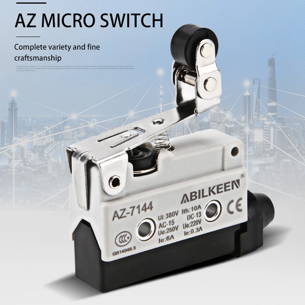 ABILKEEN AZ-7144 Mini Waterproof Micro Limit Travel Switch 250V 10A Load 1NO1NC Momentary Micro Limit Switch with 3Pin Terminal