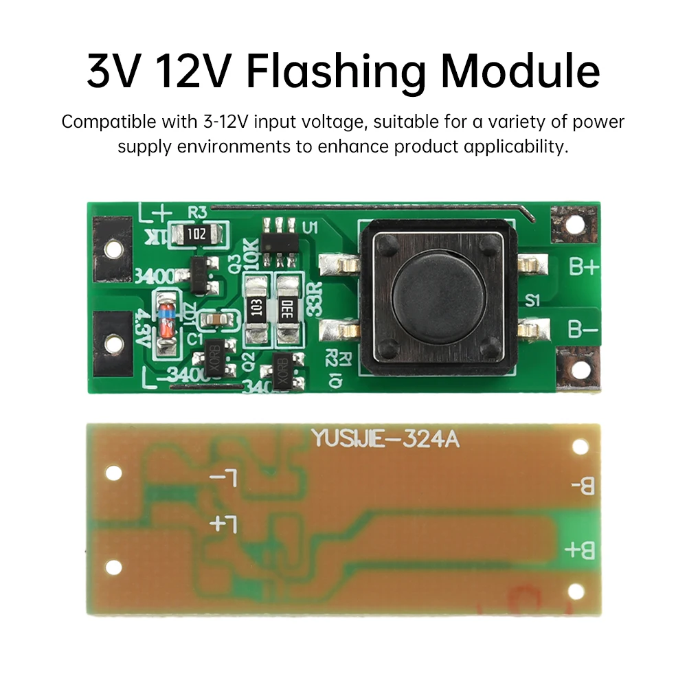 3V/12V 6A Flash Light Control Module On/off High/low Brightness Control Module High-current Car Light Control Module