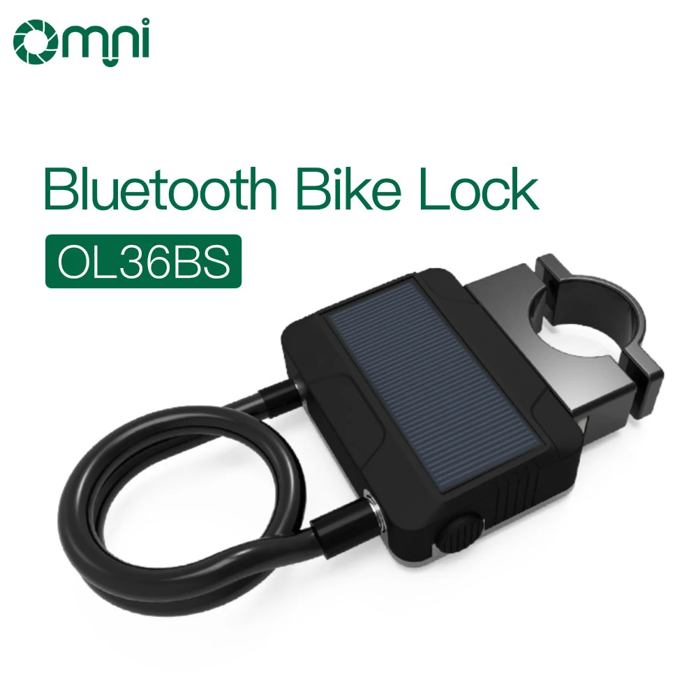 Smart Anti Theft Alarm Solar Panel Power Bicycle Steel Cable Lock