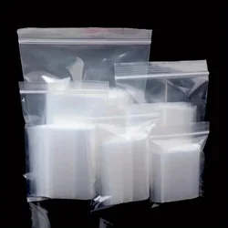 100 PCS Thick Clear Reusable Zip Lock Bags Heavy Duty Transparent Plastic Storage Bags Ideal for Jewelry Party