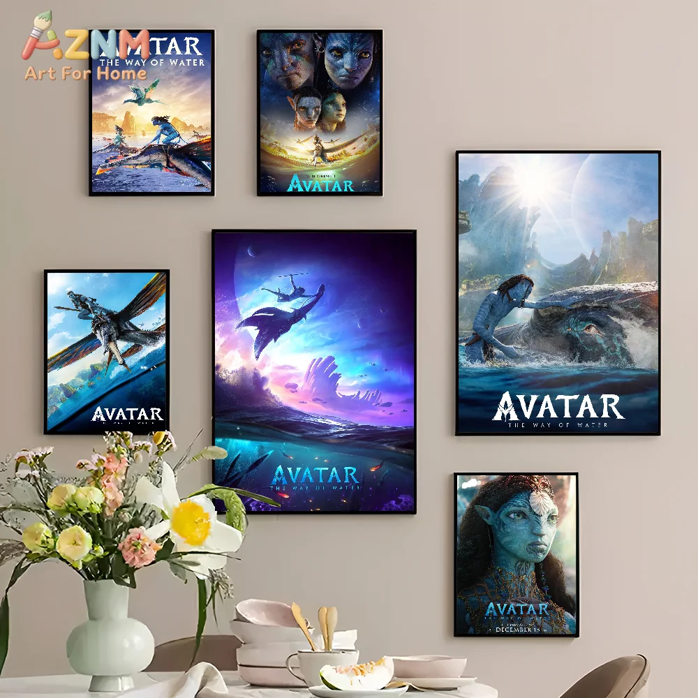 A-Avatar 2 Movie Good Quality Prints and Posters Vintage Room Home Bar Cafe Decor Aesthetic Art Wall Painting
