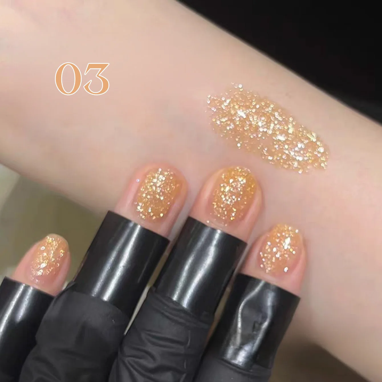 1pcs TC Yellow Crushed Diamond Gel Nail Polish 2026 Summer New Popular Versatile Whitening Delicate Sparkling Gliiter Gel