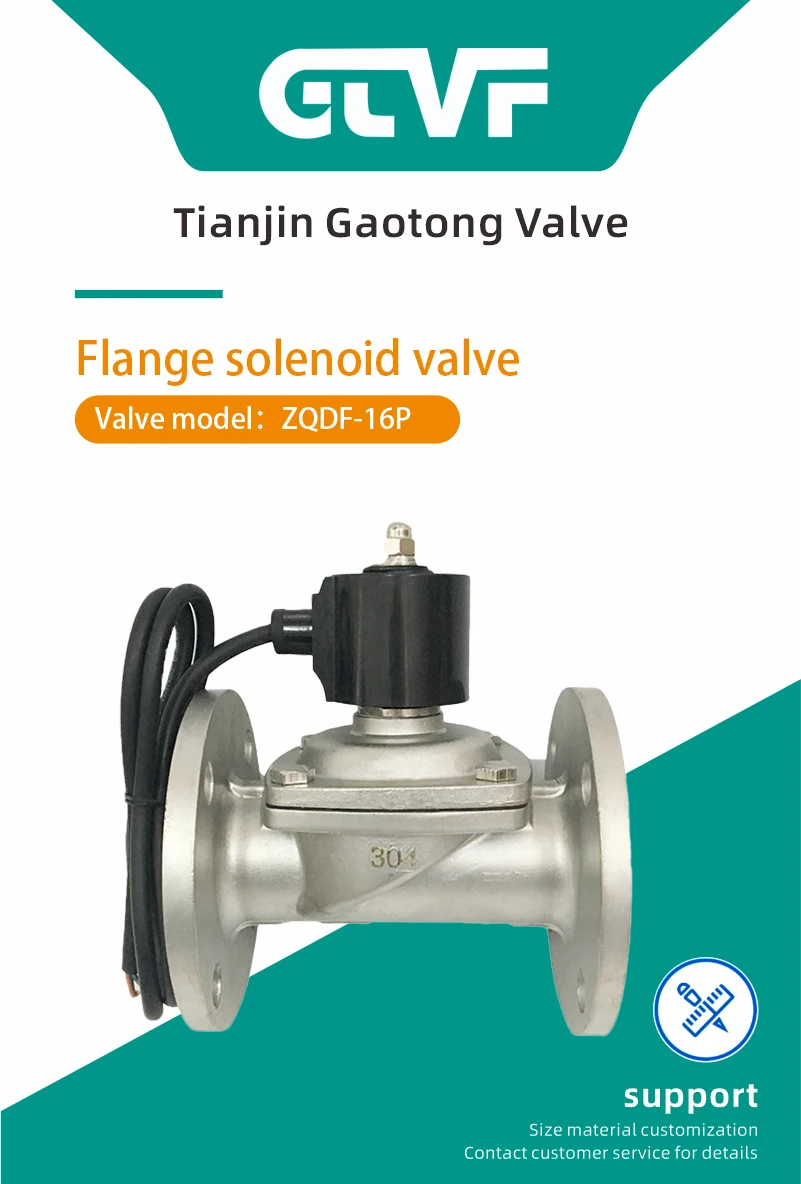 Électrovanne Stainless Steel DN100 4 Inch 24VDC Water Flange Solenoid Valve Pneumatique — détail 1