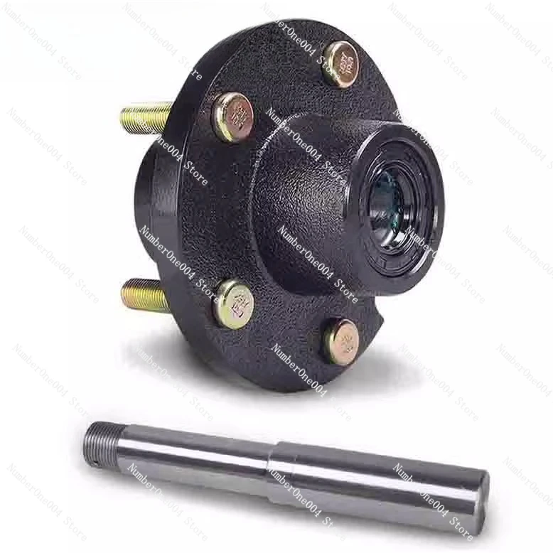 Trailer Hub Short Axle Half Shaft RV Axle Rear  4 5 Lug Bolt Pattern  Spindle Hubs Kit