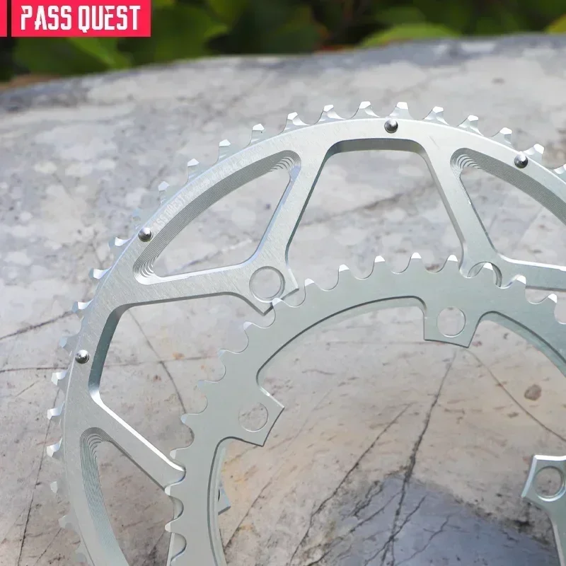 130BCD 2X Five-Claw Foldable Round Chainrings 11-12 Speed Compatible, 53T-56T for Road Bikes view 6
