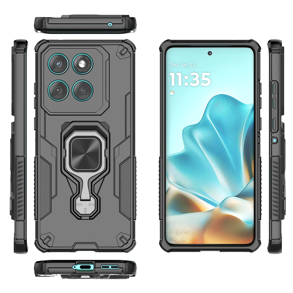 Für Motorola Edge 60 Fusion 60S 60 Stylus Fall Drehbare Ständer Magnetische Ring Halter Schutz Telefon Abdeckung Funda Capa