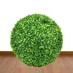 Artificial Topiary Ball Non-Fading Artificial Plant Ball UV Resistant Fake Plant Sphere Faux Grass Decor For Garden Backyard