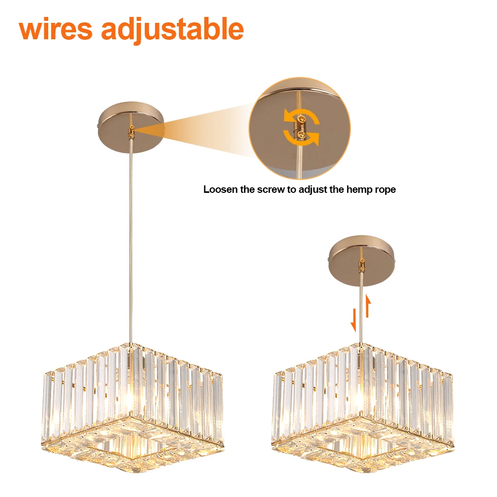 VETRULUS Moderne Pendelleuchte Kristall Kücheninsel Deckenlampe Wohn- und Esszimmer Nordische Flur-Dekoration Hängeleuchte – Detail 5