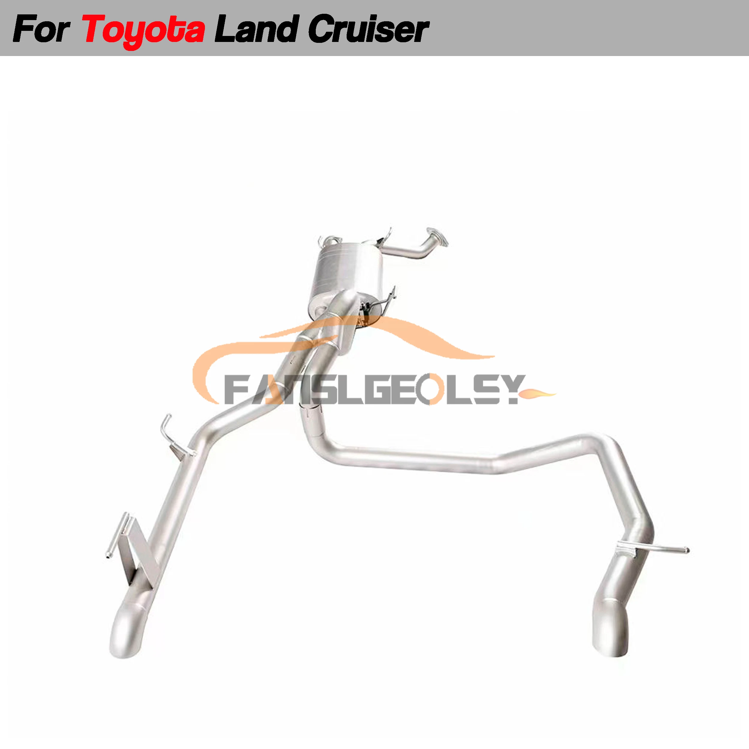 

For Toyota Land Cruiser 4.0 Stainless Performance Catback Exhaust System Valve With Muffler Pipes Tuning exhaust assembly