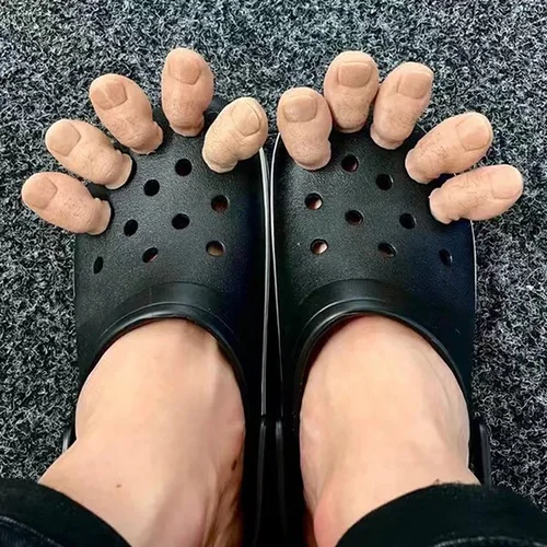 창의적인 큰 발가락 악어 걸이식 신발 발가락, 개성 장식, 재미있는 크록스 장식, 창의적인 신발 장식 액세서리, 3D, 1PC 