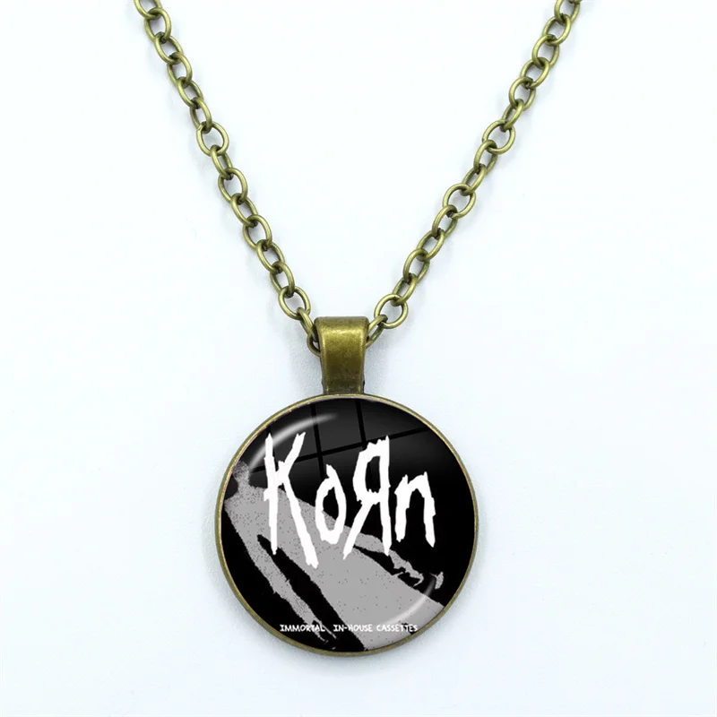 Hip Hop Korn Music Rock Band Punk Band Glass Dome Cabochon Pendant Fashion Crystal Jewelry