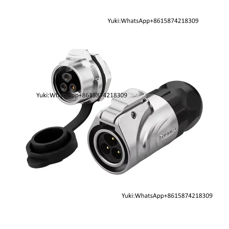 IP67 Waterproof Cnlinko LP16 3Pin Copper Contact 10A Zinc Alloy Male Plug Female Socket Industrial Circular Connector for