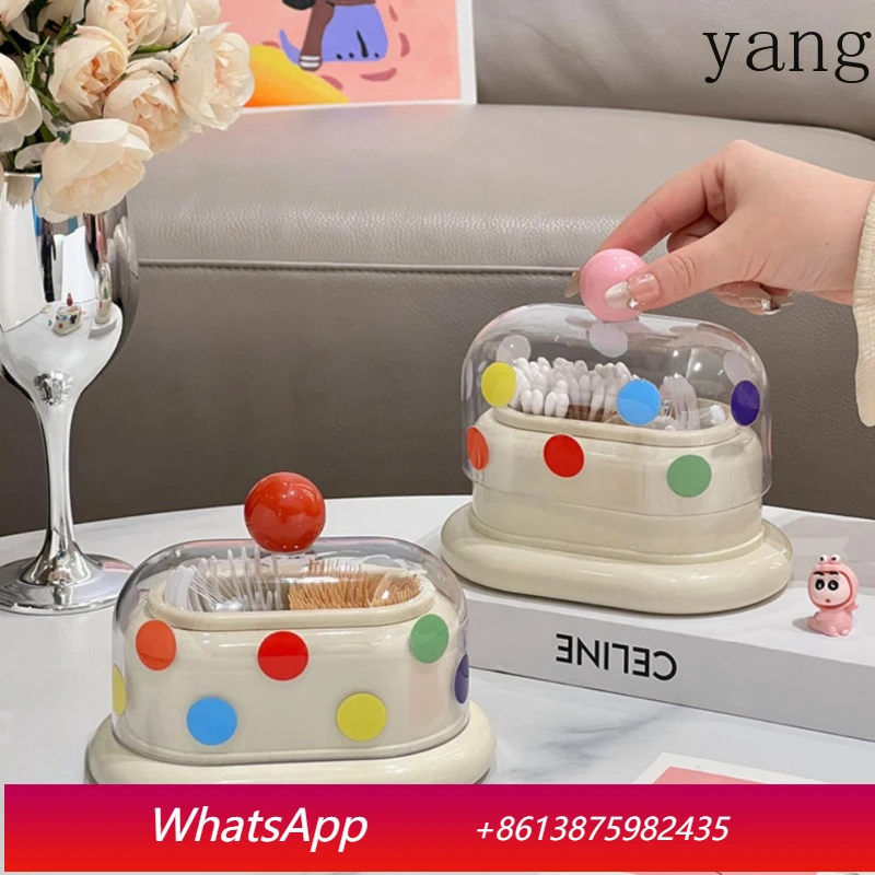

LTT living room dining table toothpick box household cute creative cotton swab holder dental floss storage box