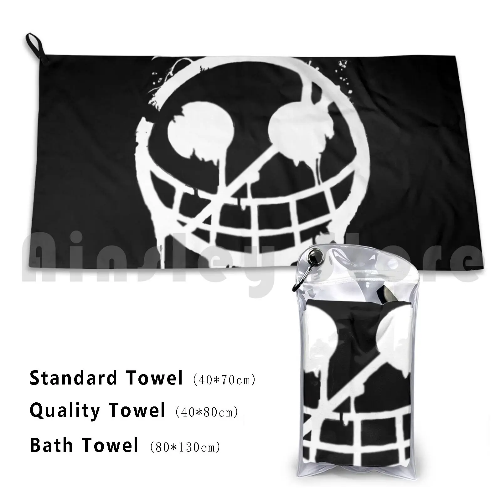 Batibochika W / Doffy Jolly Roger Paint Drip Custom Towel Bath Towel Anime Doflamingo