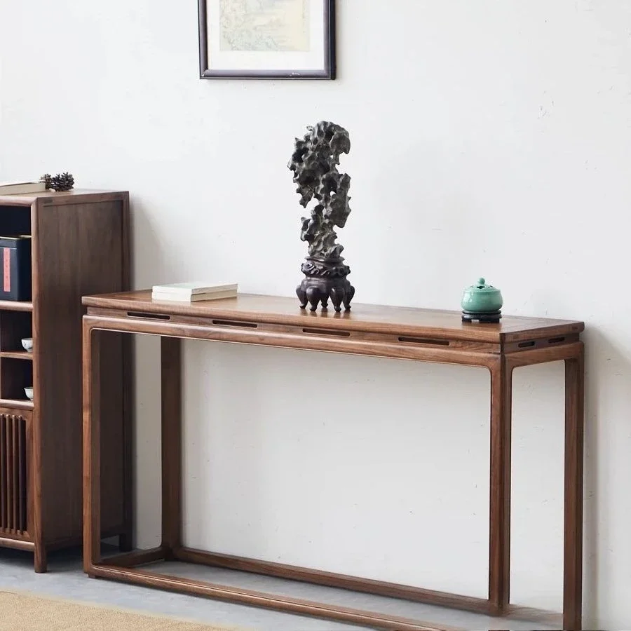 New Chinese style strip case entrance table simple all solid wood table strip several modern antique incense