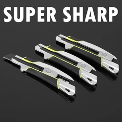 Alloy Large Industrial Utility Knife Metal Heavy Duty Wide Wallpaper Knife Utility Knife Art Diy Handmade Office School Supplies