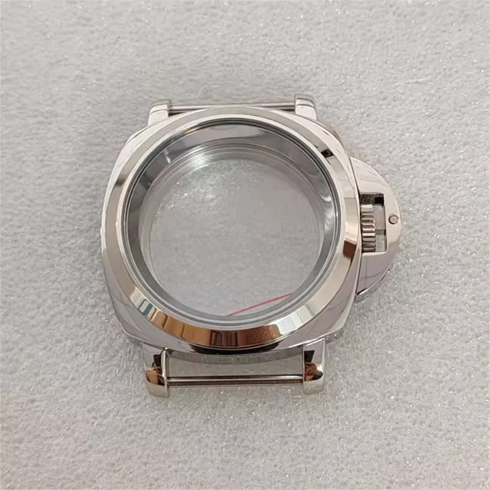 40 مللي متر ساعة مع مقبض الحال بالنسبة NH35 NH36 4R 7S ساعة يد تعمل بالحركة اكسسوارات فضي اللون الفولاذ المقاوم للصدأ