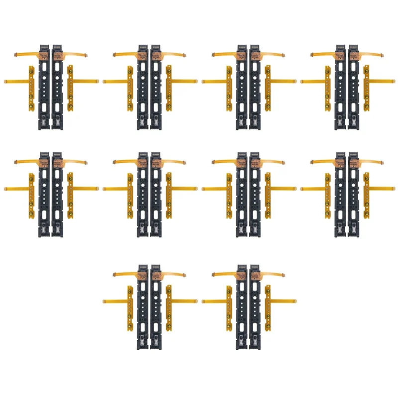 A25P 10X استبدال LR الشريحة اليسار اليمين المنزلق السكك الحديدية مع SL SR الكابلات المرنة ل نينتندو سويتش NS Joy-Con Joycon تحكم