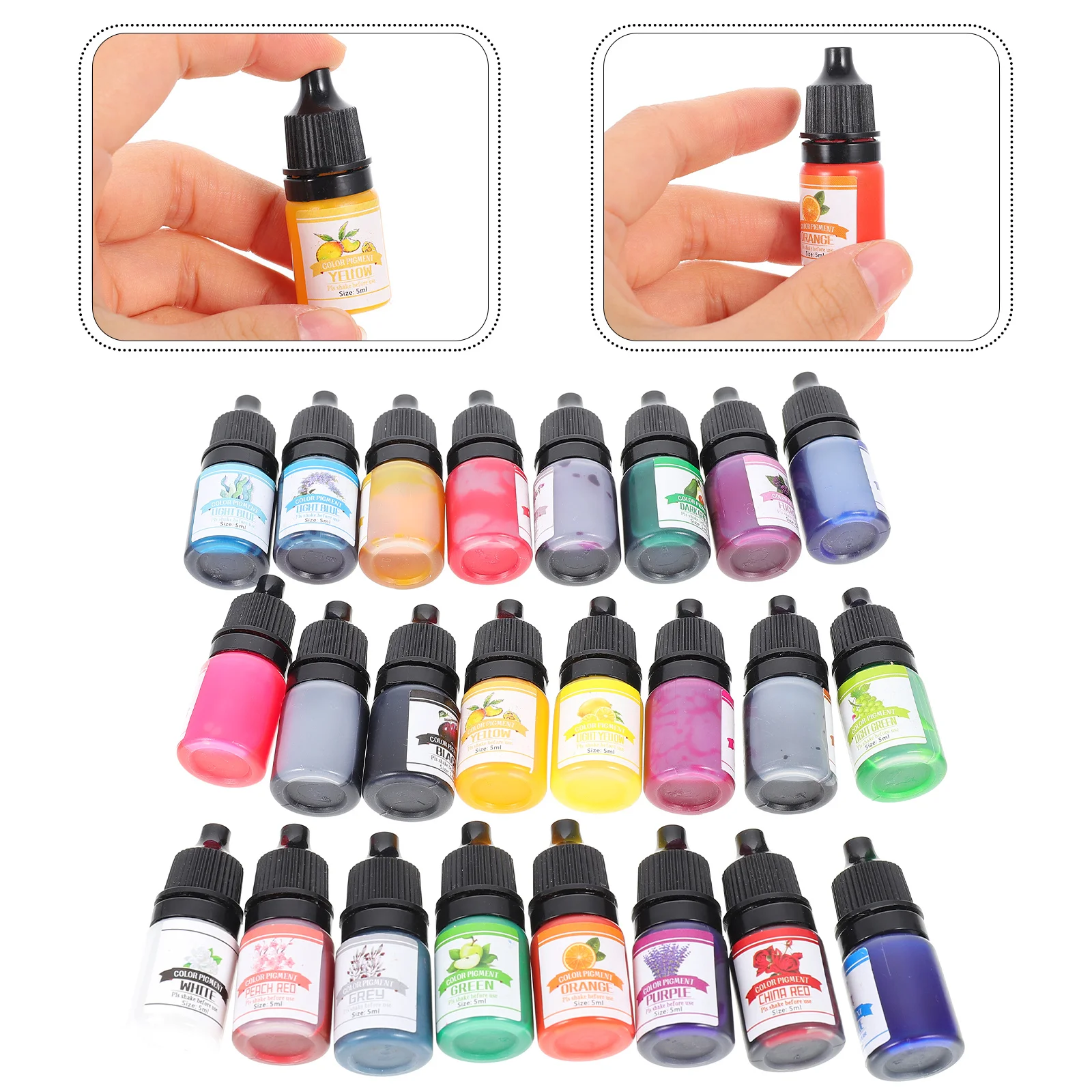 

Epoxy Resin Pigment 24 Colors Liquid Dye for Uv Resin DIY Craft Colorful Concentrated Pigment Crystal Dye Color