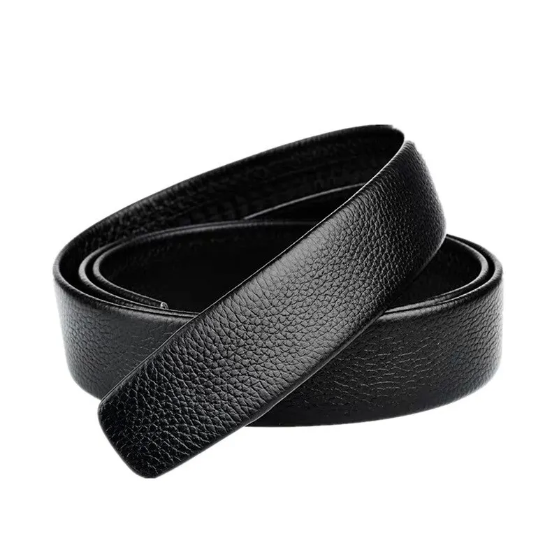 1pcs Business Belt Glossy Style High Quality Faux Leather With Lychee Pattern Trouser Belt