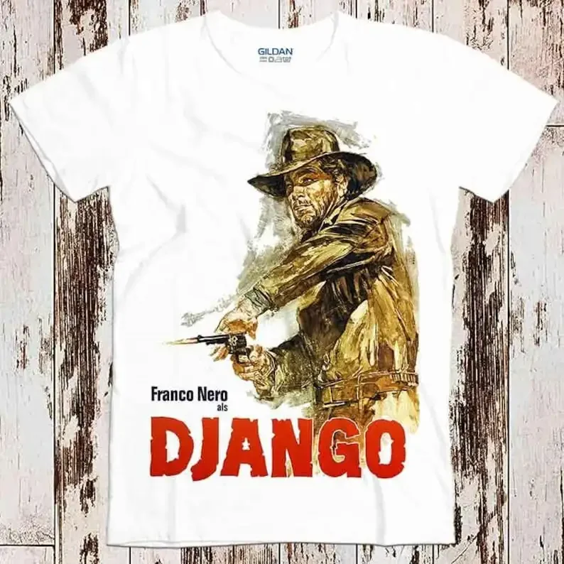 Django Spagetti Western Movie Tee Top Vintage Unisex Ladies T shirt 8317