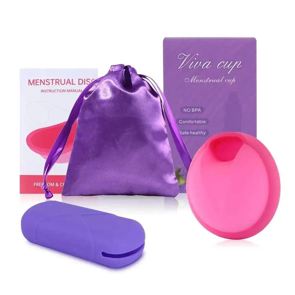 Tazas Soft Silicone Menstrual Cup Extra-Thin Sterilizing Reusable Menstrual Disk Hygienic Bowl Menstruation Personal Health Care