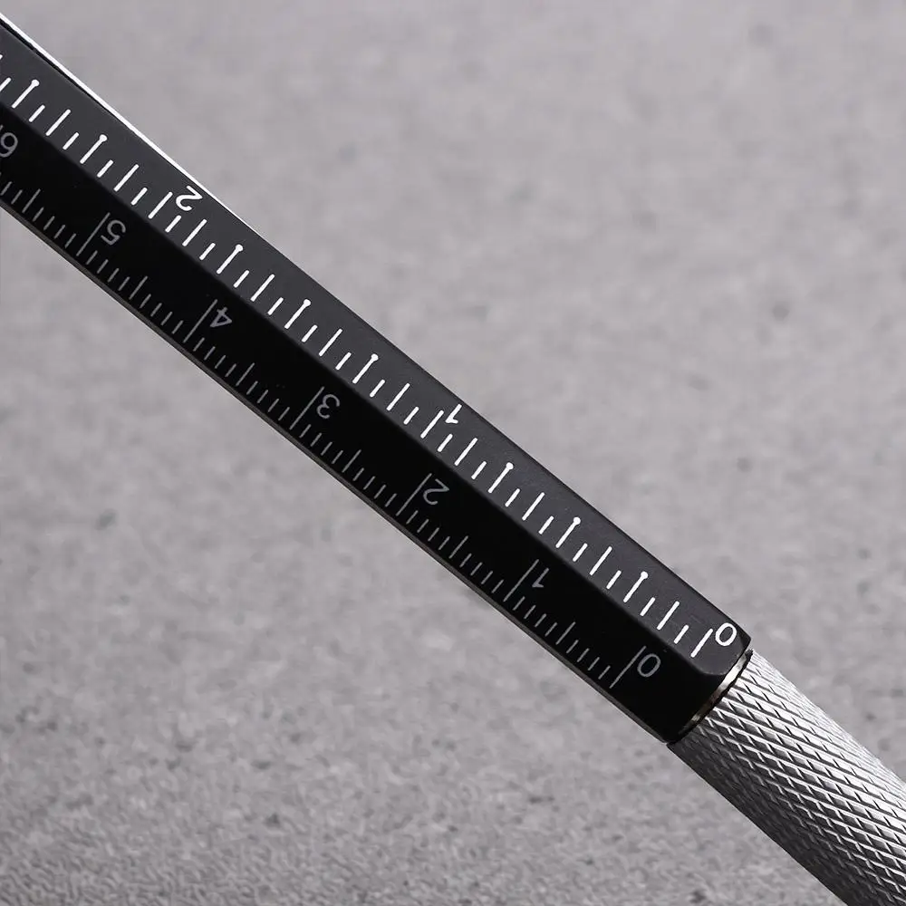 

6 in 1 DIY Pen Tool With Scale Gadget Level Meter Flat-blade Screwdriver Ballpoint Pen Cross Screwdriver Replacement refill