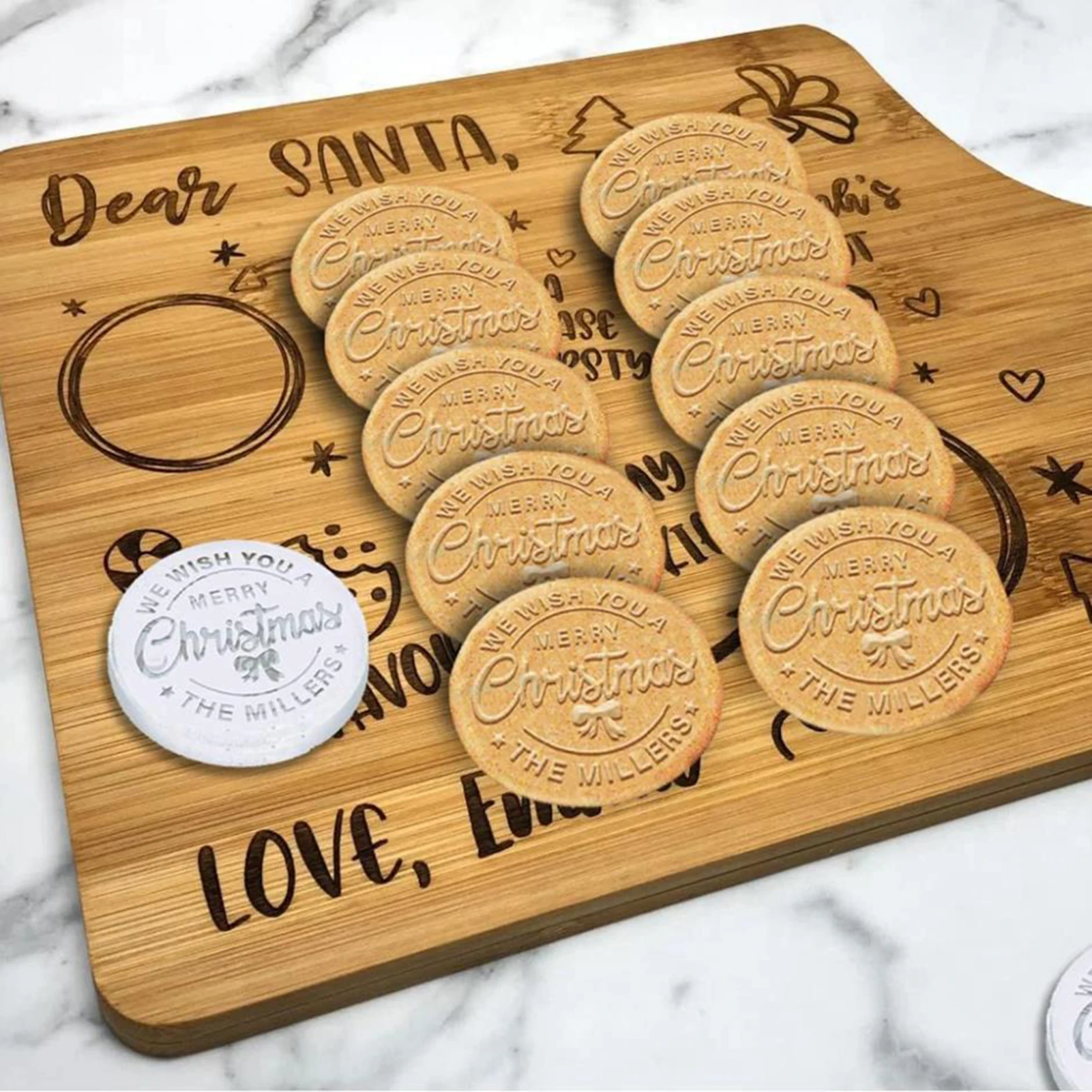 Festival Round Cookie-Stamp With Cutter Non BPA 3D Mini Fondant-Cookie Template Ideal Present