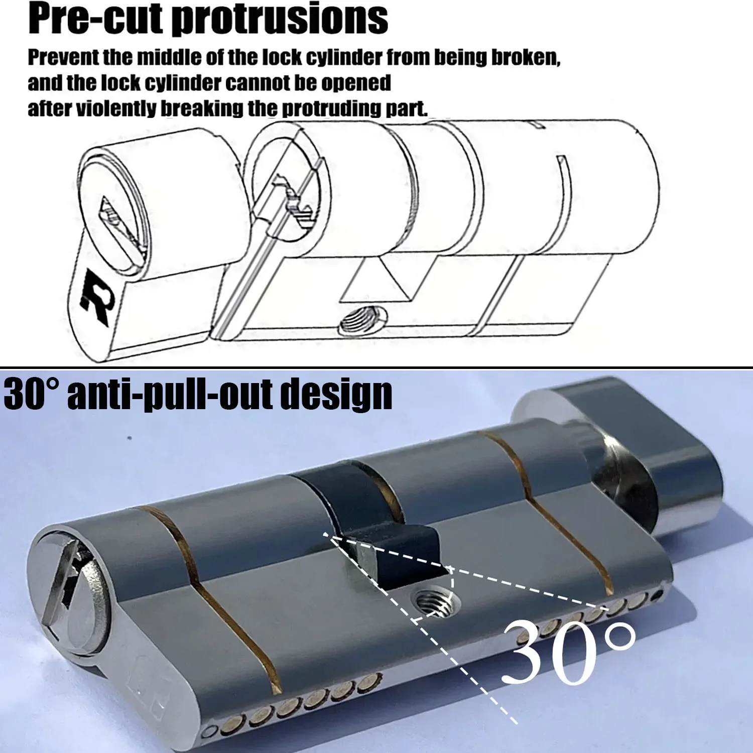 المعيار الأوروبي قفل اسطوانة عالية الجودة قفل باب الدخول قفل الباب في الهواء الطلق اسطوانة الباب 11 دبوس اسطوانة مضادة للسرقة #5