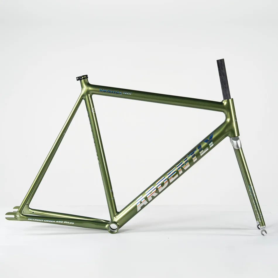 

Важливая антивандальная рама, рама и вилка для велосипеда Fixie, односкоростные детали для велосипеда, алюминиевая рама 700C 6069, карбоновая вилка
