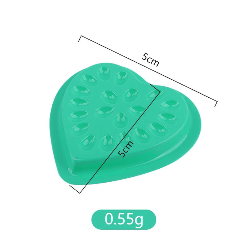 100pcs Disposable False Eyelash Glue Holder Pallet Pad Lash Extension Adhesive Gasket Palette Heart Shape Eyelashes Lifting Tool