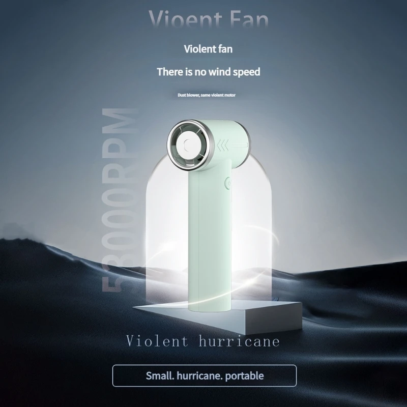 D5BB Long Runtime 150Min Handheld Cooling Fan 4000mAh Rechargeable Battery Travel Fan