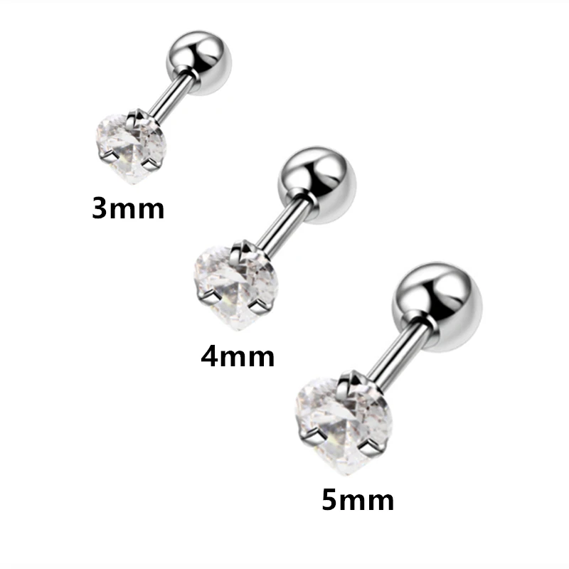 Edelstahl Herz-Ohrstecker-Set, kleine modische Stern-Kristall-Ohrstecker für Tragus, Knorpel und Helix, Alltagsschmuck – Detail 3