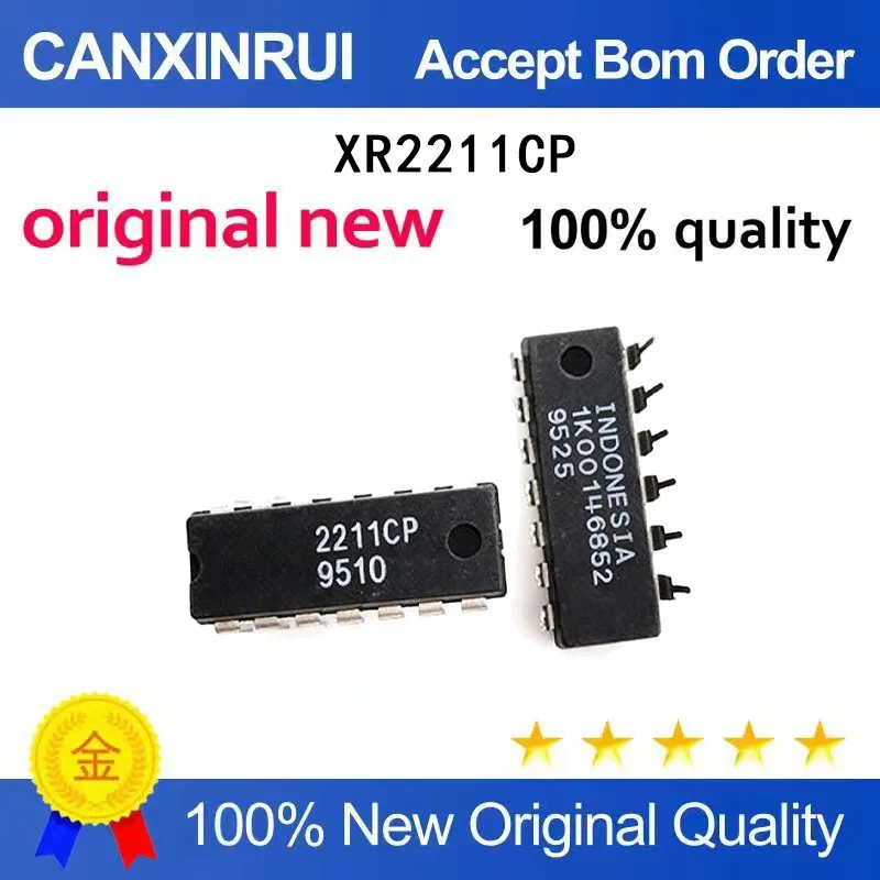 

(5-100 Pieces) Brand new original XR2211CP silk screen 2211CP voltage regulator dual row integrated circuit DIP-14