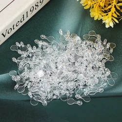 200PCS 16*8mm Acrylic Clear Jewelry Bails DIY Crafting Charm Hooks for Cabochons