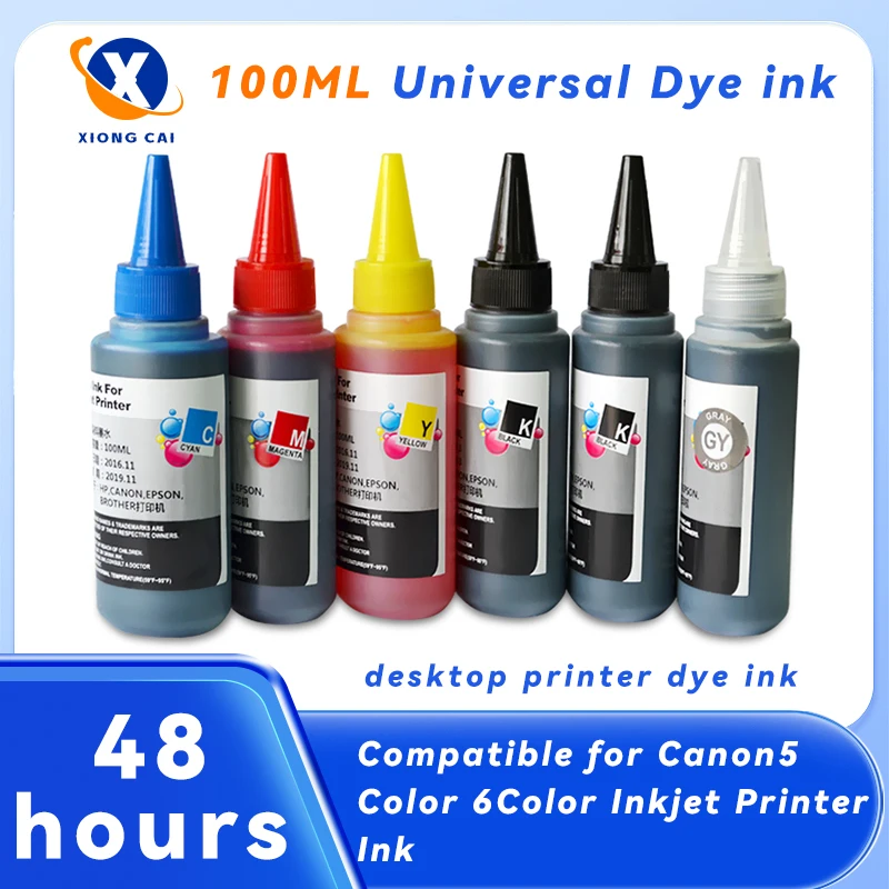

Universal Dye Ink Kit 5color/6Color 100ml Compatible For CANON PGI-225 325 425 525 625 725 825 220 221 320 321 520 521 820 821