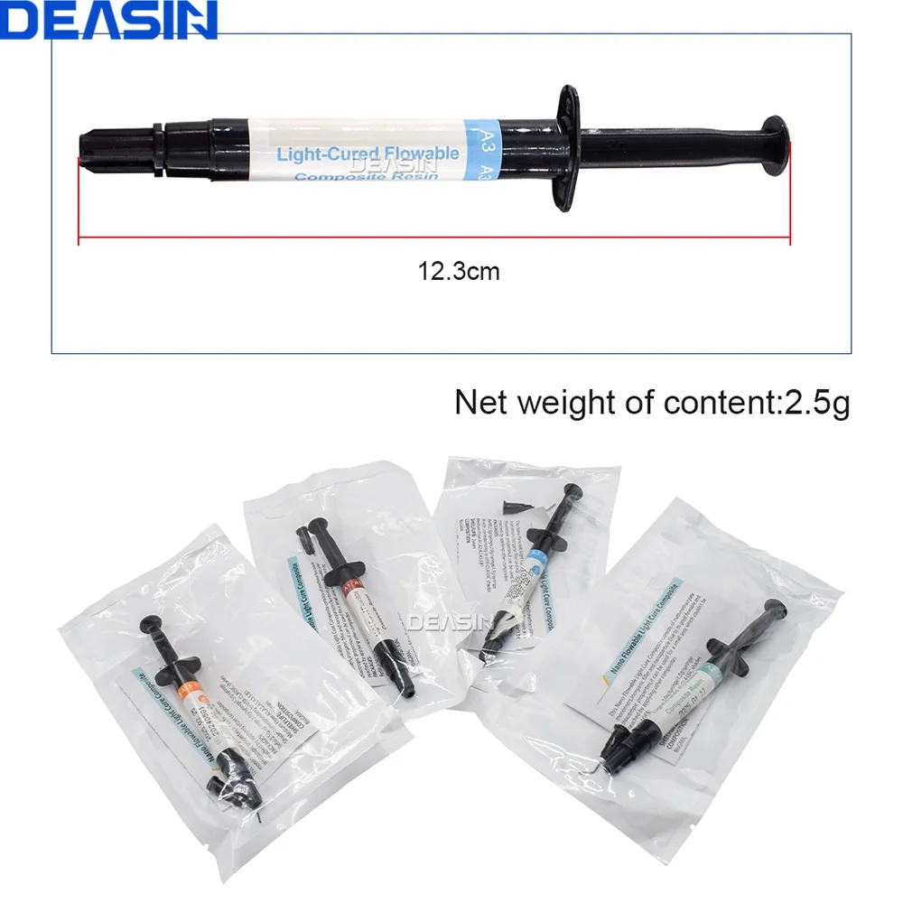 DEASIN 범용 치과 수복 주사기 치아 수복 치과 재료용 광중합 유동성 복합 수지