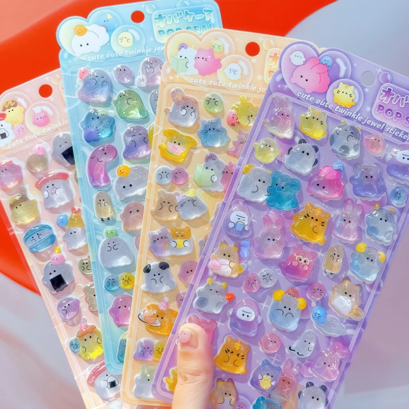 

Cartoon Obakenu Sticker Creativity Cute 3D Relief Sticker Diy Notebook Water Bottle Phone Case Decoration Student Festival Gift