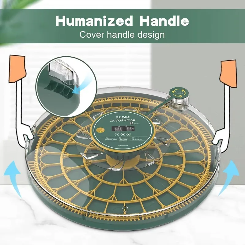 حاضنة بيض أوتوماتيكية صغيرة بقوة 52 بيضة مزدوجة لآلة تفريخ بيض الدواجن والبط #6