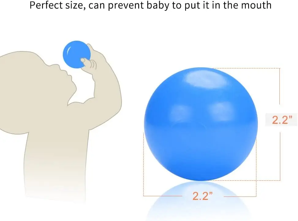 Ball Pit Balls - Juguetes coloridos de piscina oceánica para niños, sin ftalatos y BPA, 100 piezas para casa de juegos, tienda de campaña o parque infantil