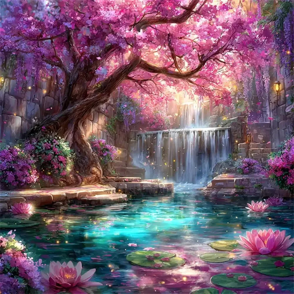 

Пазл из 500 элементов для взрослых: пейзаж с водопадом, бумажные пазлы, декор для дома, украшение для стен, праздничный подарок